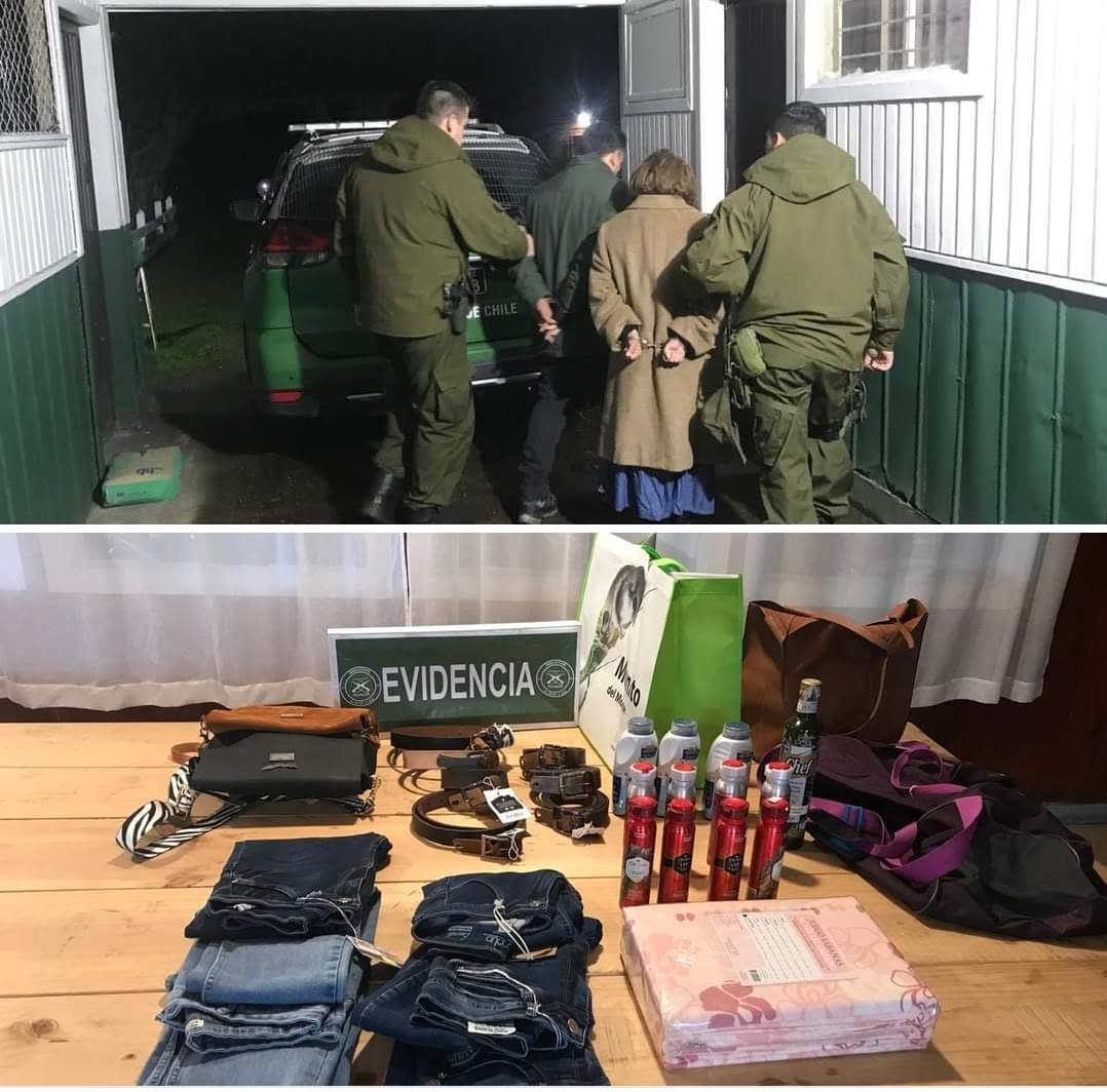 Dos detenidos en Futrono por robo en locales comerciales